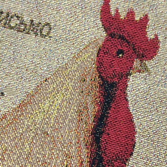 Pair of Matching Rooster Tapestry Pillow Covers. 17.5” x 17.5”. Vintage look. - Picture 6 of 7